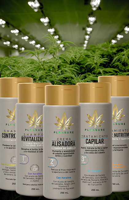 Productos para el cabello con aceite de cannabis Pleasure Naturals